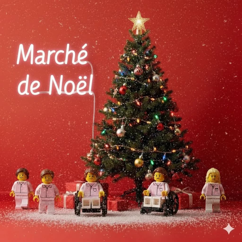 Marché de Noël MPR - Marché traditionnel dans un village de montagne enneigé